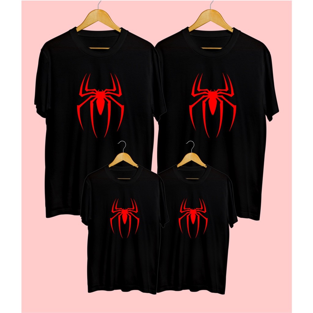 KAOS COUPLE KELUARGA FAMILY LOGO SPIDERMAN