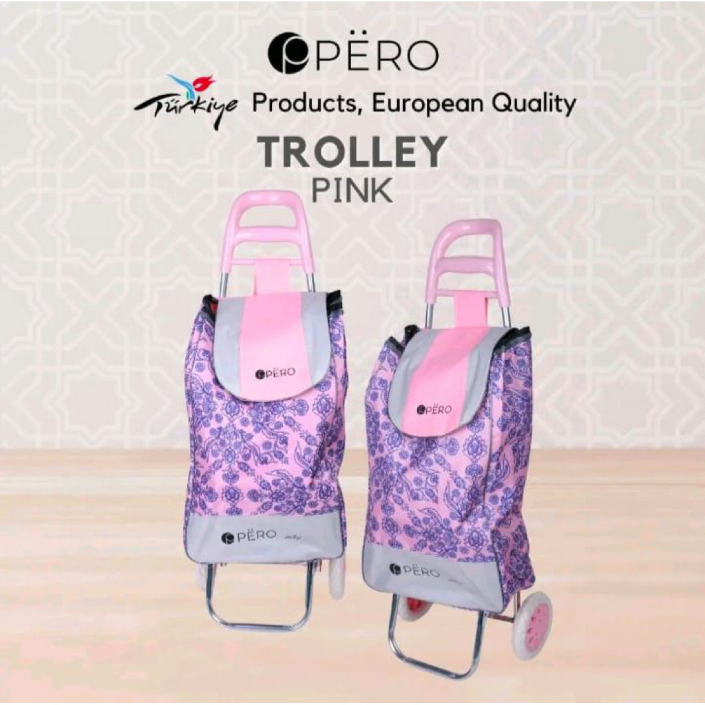 ZAHASHOP Pero Trolley Bag / Tas Troli Belanja / Tas Shopping Roda / Trolley Shopping Bag with Handle