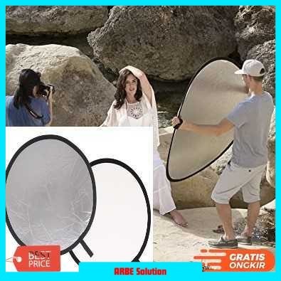 TaffSTUDIO Reflektor Cahaya Fotografi Studio 2in1 Foldable Dia 110/80/59cm