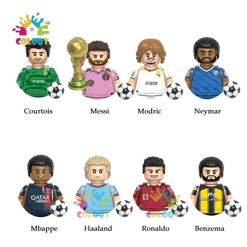 New Kids Toys Football Stars Building Blocks Ronaldo Messi Player Of The Year Mini Action Figures To