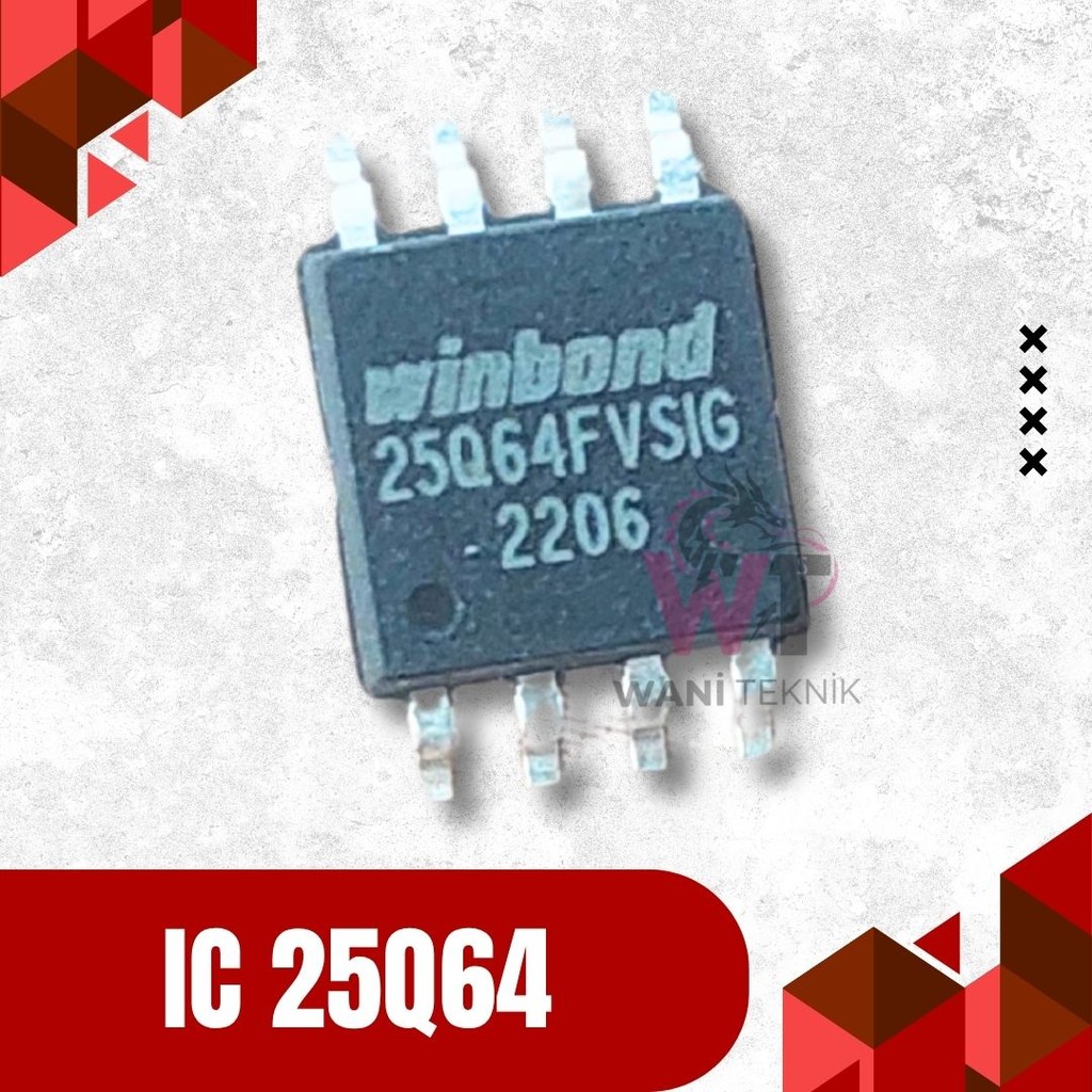 IC 25Q64FV 8MB Serial Flash Memory untuk Data Storage & Logger