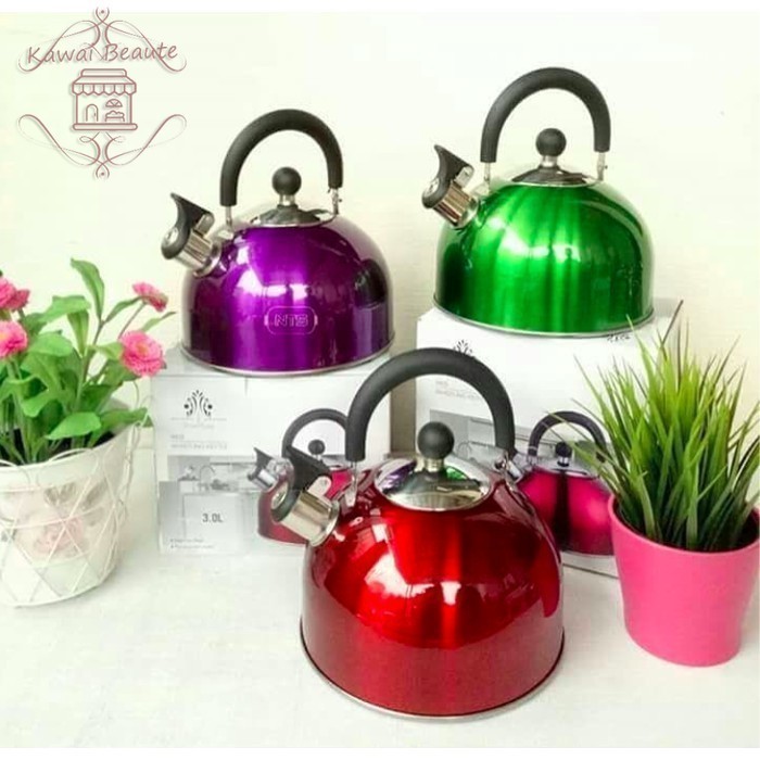 Teko Siul TD 3Liter 5Liter warna polos/ ketel bunyi penghangat pemanas air