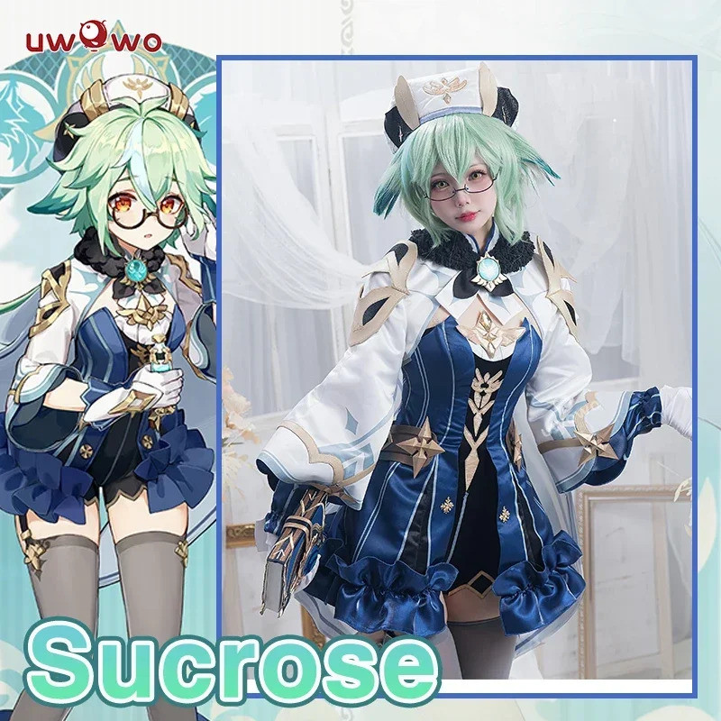 UWOWO Sucrose Cosplay Genshin Impact Cosplay Halloween Christmas Costume Sucrose Dress Retro Mechani