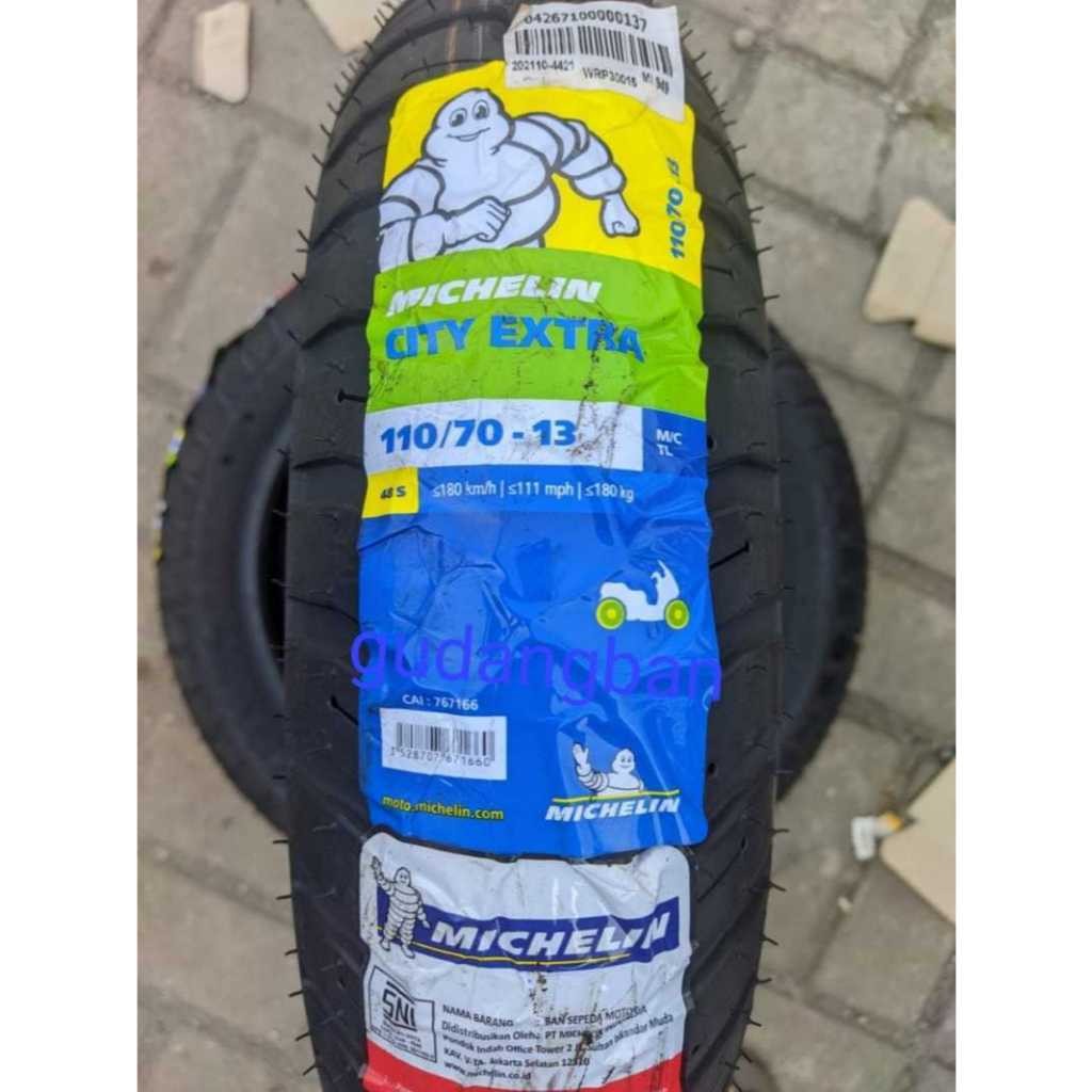 BAN MOTOR NMAX MICHELIN CITY EXTRA Ring 13 TUBELESS DEPAN BELAKANG NMAX