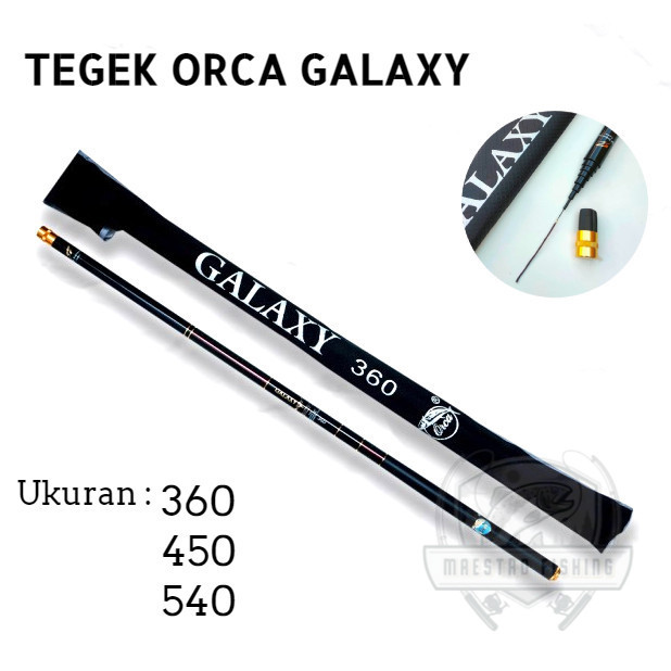 Tegek Orca Galaxy 360 450 540 Joran Pancing Bahan High Carbon Action Hard Kaku Ringan Super Kuat MST