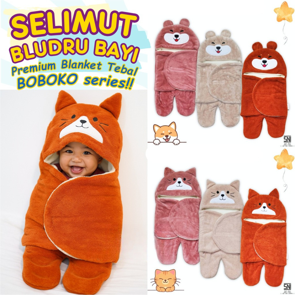 Boboko Selimut Celana Bayi Newborn | Selimut Bulu Tebal Boboko Premium