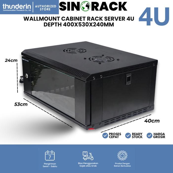 Wallmount Rack Server 4U. Rack Server Ukuran 4U - 53x40x24 2FAN