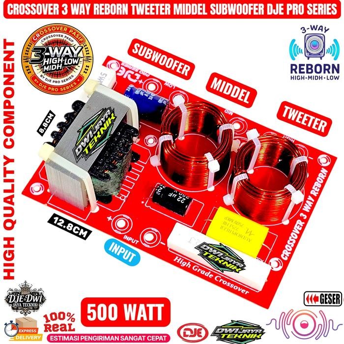 KIT CROSSOVER 3 WAY 900W VOKAL MIDLE - WOOFER REBOND DJE PRO SERIES Amplifier Subwoofer  CVJA