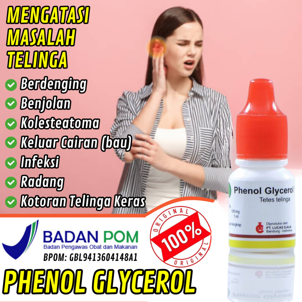 SORAYU.ID Obat Tetes Kuping Phenol glycerol Telinga Berair Bau Kotoran Keras Berdengung Gatal pada A
