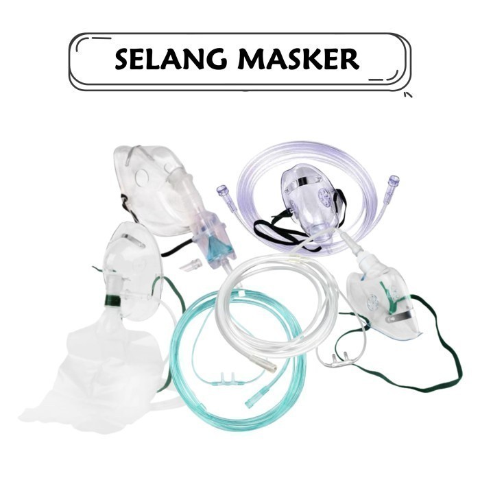 Selang Masker Nebulizer Nasal Oksigen Non Rebreathing Oxygen Mask