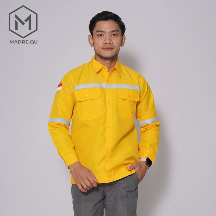 Baju Wearpack Safety Proyek Reflektor Lengan Panjang Ribstop