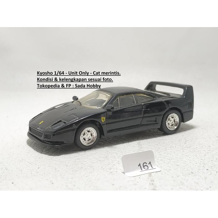 HW  Kyosho First Edition 1/64 Ferrari F40 Hitam Unit Only