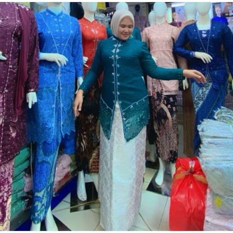 KEBAYA LIVIA PAYET MUTIARA BUSUI/KEBAYA BRUKAT PESTA KEKINIAN/KEBAYA WISUDA BRUKAT KEKINIAN/TUNIK BU