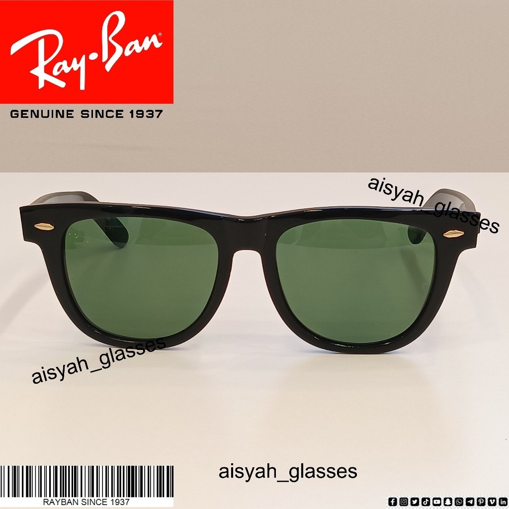 Kacamata  Vintage BL Wayfarer SIZE 54 Black Made in USA sunglasses