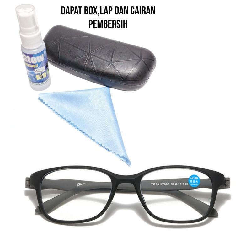 KACA MATA BACA PLUS +100 +125 +150 +175 +200 +225 +250 S/d +400 ANTI RADIASI HP&KOMPUTER
