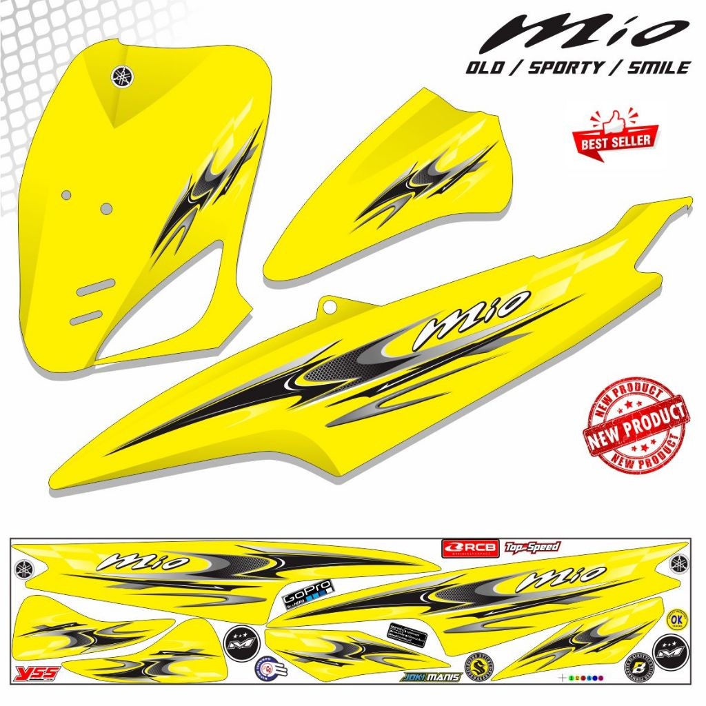 VARIASI STIKER MOTOR MIO OLD / MIO SMILE MIO SPORTY STRIPING VARIASI STIKER MOTOR