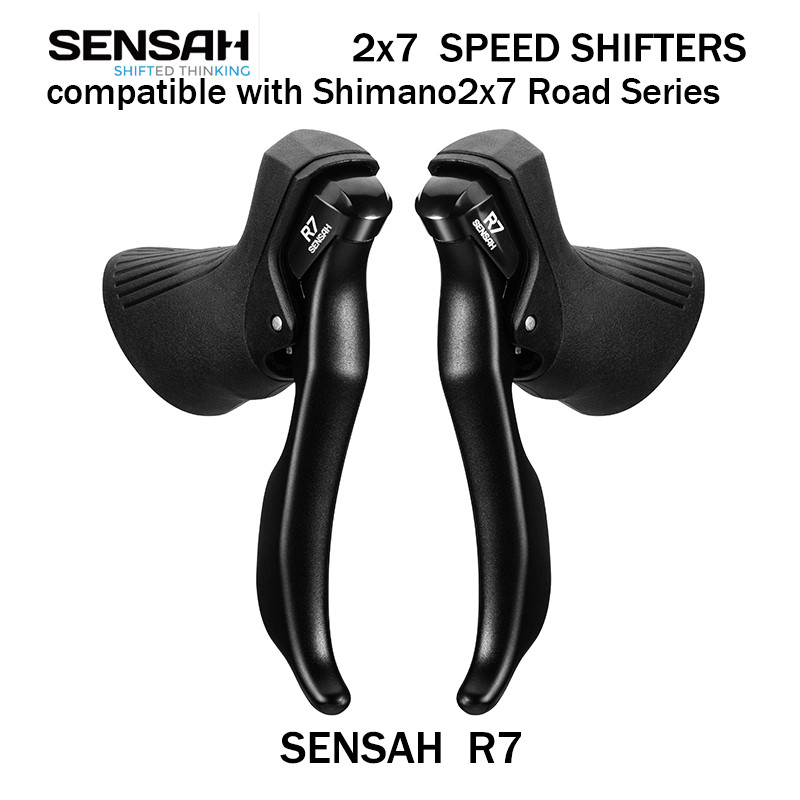 SENSAH Road Bike Shifters 2X7 Speed Lever Brake 2x7 speed Road Bicycle Derailleur Compatible for TOU