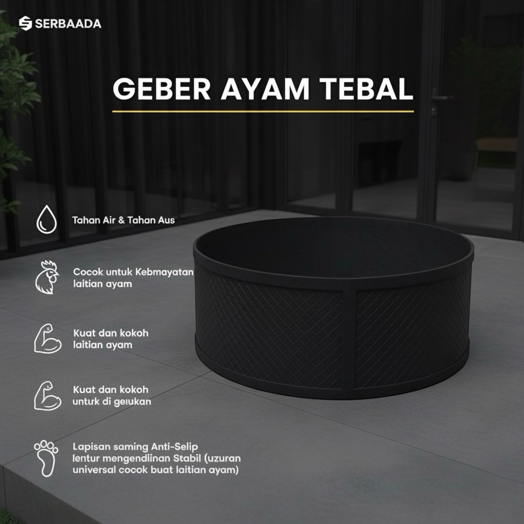 Kandang Geber Ayam Tebal 20mm – Diameter 2m/3m/4m
