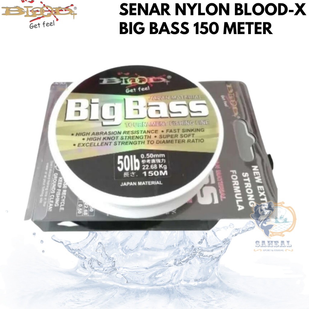 Senar Pancing Blood-X Bigbass Tournament Fishingline / Benang Pancing Cepat tenggelam