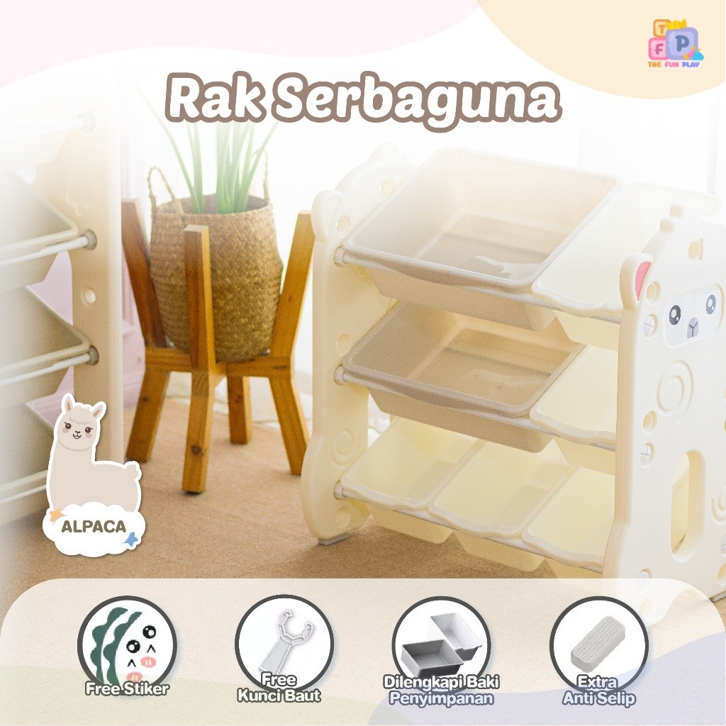 TheFunPlay ALPACA Rak Serbaguna Penyimpanan Mainan Anak Bayi Rack Shelf Organizer