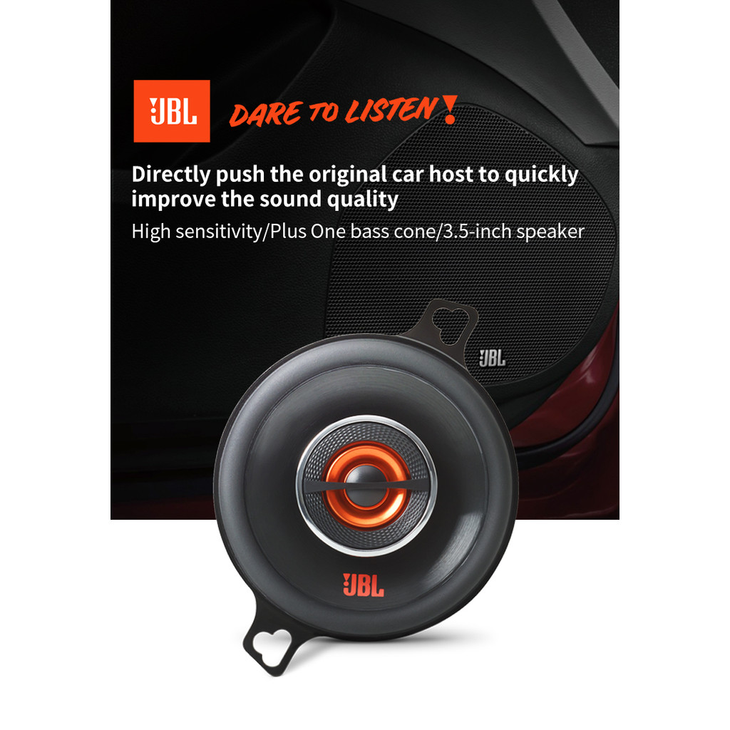 JBL car audio speaker 3.5-inch coaxial tweeter midrange bass full-range car speaker 3.5-inch pair GX