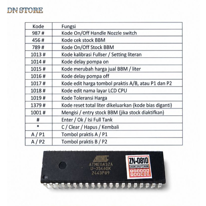 IC ATMEGA 32A / 16 A IC POM MINI PERTAMINI DIGITAL IC SUDAH ISI PROGRAM