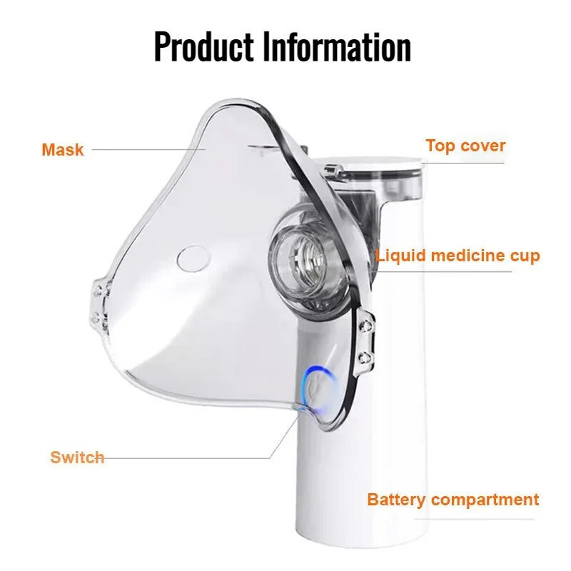 Atomizer paru-paru, alat uap genggam untuk detoks paru, atomizer medis