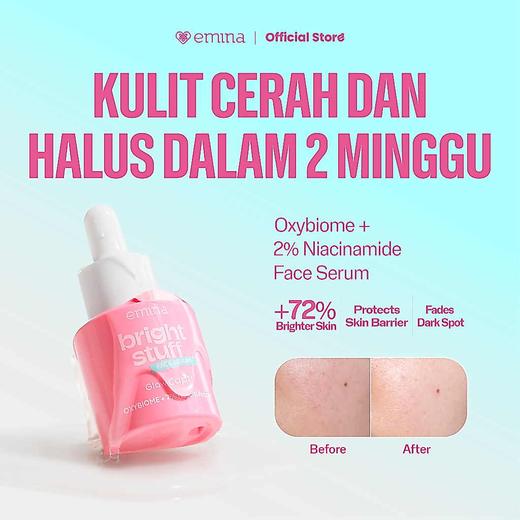 [TOP CREATOR'S PICK] NEW Emina Bright Stuff Face Serum - Serum Pelembab Wajah Cerah Glowing Anti Kus