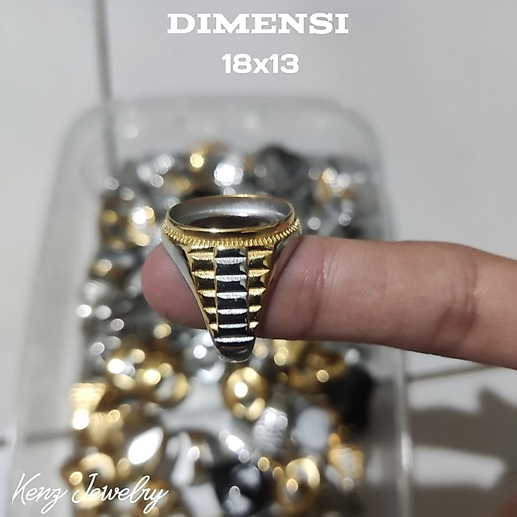 Emban Ring Cincin Titanium Keren 18x13