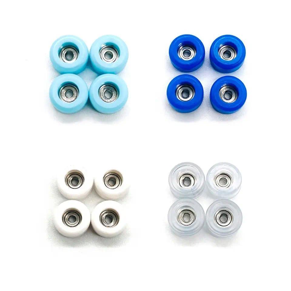 4Pcs Urethane CNC Bearing Wheels for Fingerboard Professional PU Metal Mini Finger Skateboard Access