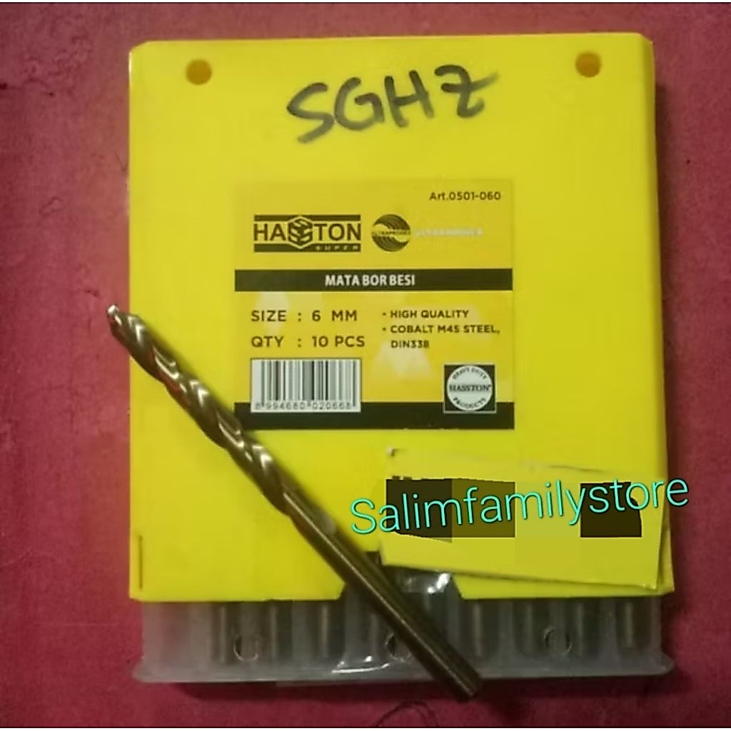 Mata Bor Besi Stainless Steel 6mm Cobalt Hasston