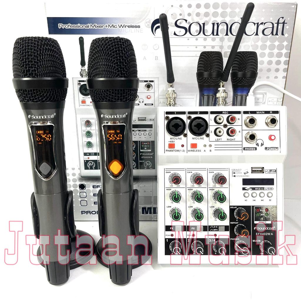 Mixer Audio SOUNDCRAFT EFX 402W efx402 efx402w efx 402 w 4CH + 2BH MIC WIRELESS USB-BLUETOOTH