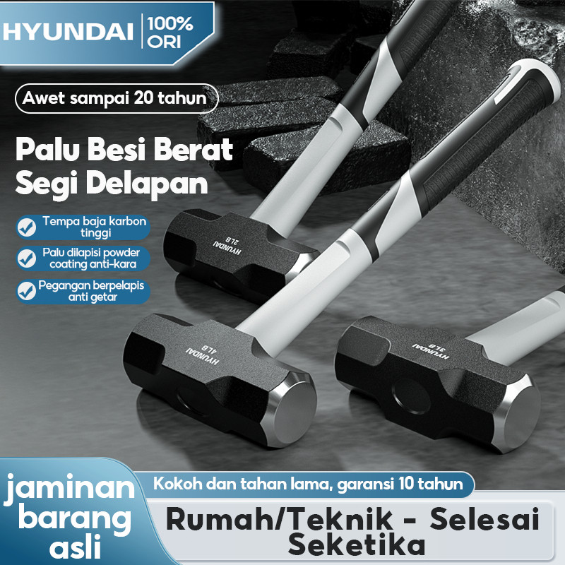 RETBO.ID HYUNDAI Palu Martil Besar Anti Slip Anti Getar Anti Patah Palu Godam Batu Tembok Beton Memu