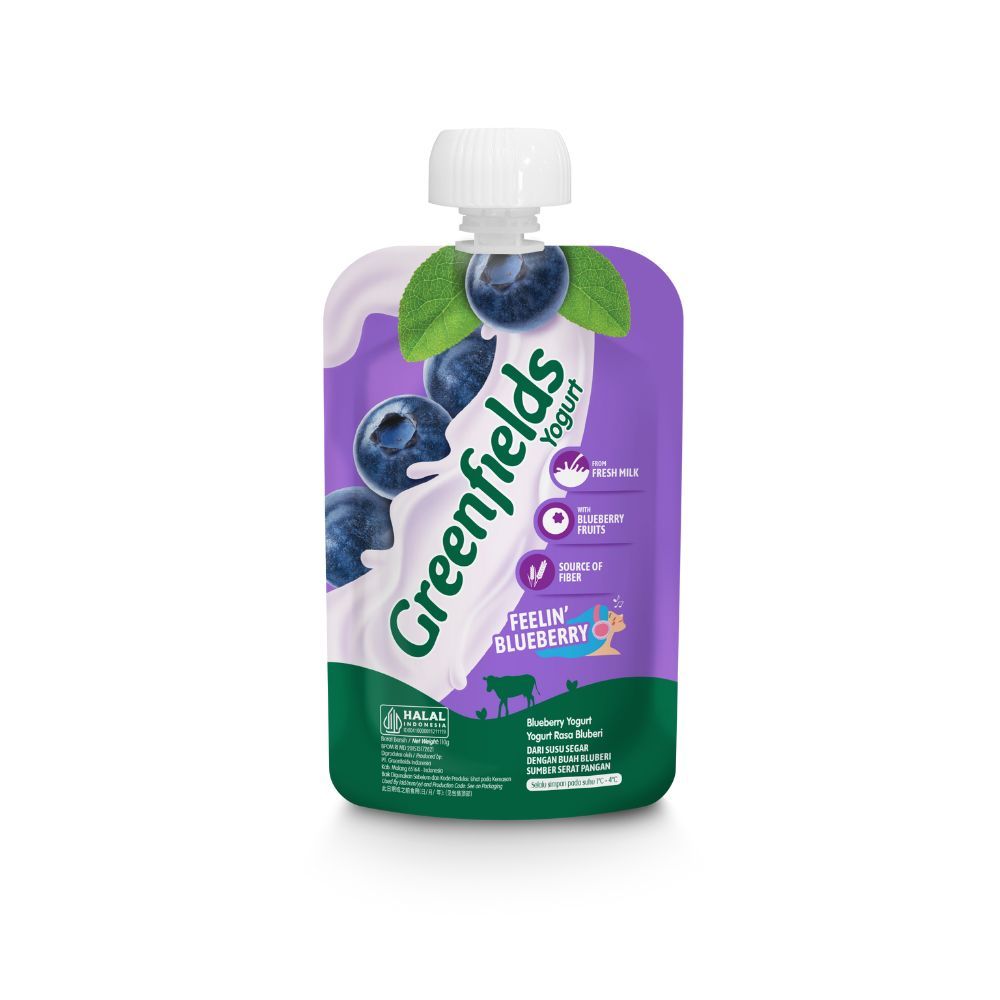 Greenfields Yogurt Blueberry Pouch 110 gram