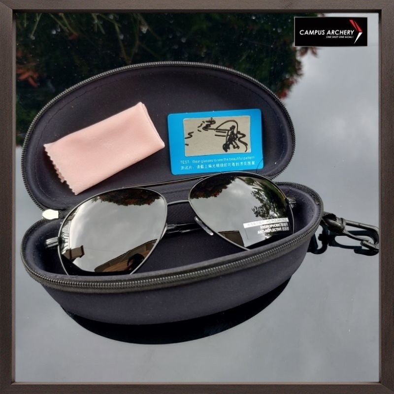 Kacamata Hitam Polarized Lens Paket Lengkap Kacamata Memancing Ikan / Kacamata Paser Ikan / Kacamata