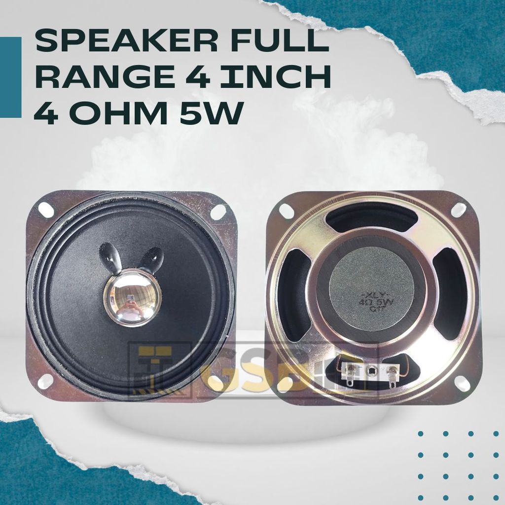 Speaker 4 Inch Full Range Daun Kertas Full Paper Cone 4 Ohm 5 Watt Magnet Kecil