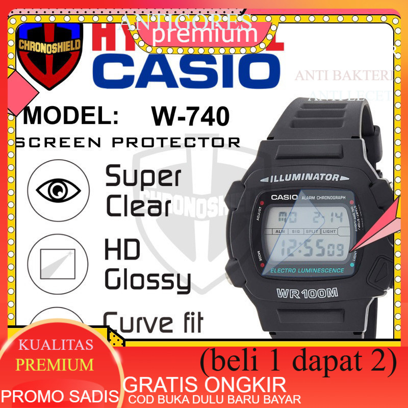 Anti gores Jam Tangan Casio W740 W 740 Antigores Hydrogel