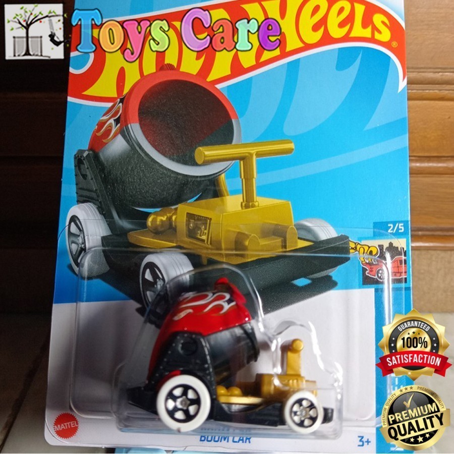 Hot Wheels Boom Car Hitam Merah Minifig Brick Original Mattel