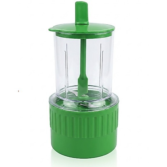Blender Mini Plastik Hijau Dengan Mangkuk Transparan Dan Tutup Ergonomis | Miyako Wet Mill Chopper b