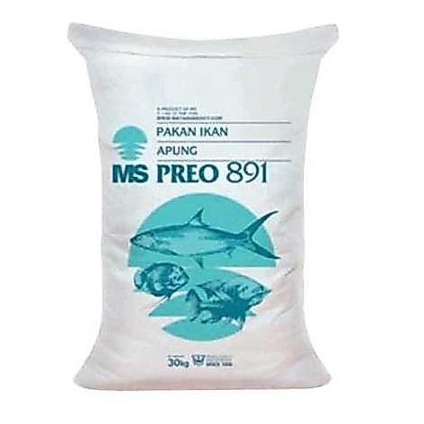 PREO 1 SAK KARUNG 30 Kg Pelet Pakan Ikan Gurami, Nila, Lele, Patin, Bandeng, Mas, Mujaer Ikan Ternak