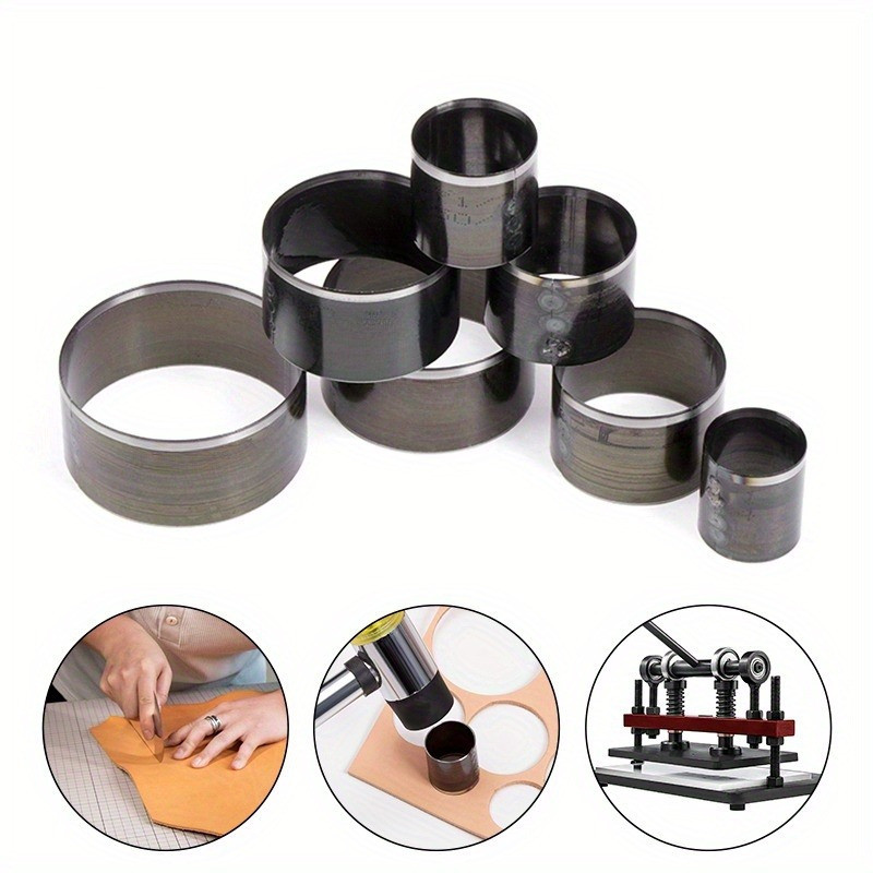 

7Pcs Sharp Leather Cutting Die Leather Circle Stencil Cutter Mold Round Hollow Hole Punch Set Paper Leather Craft Tools