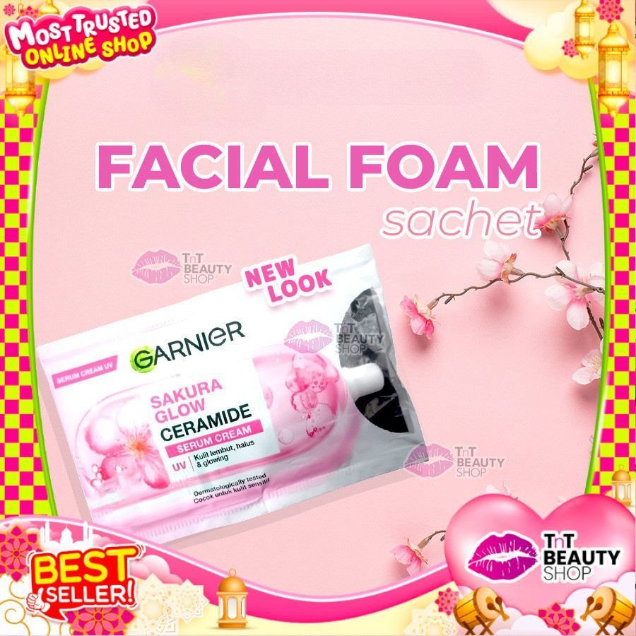 Garnier Sakura White Pinkish Glow Foam 9ml - SACHET