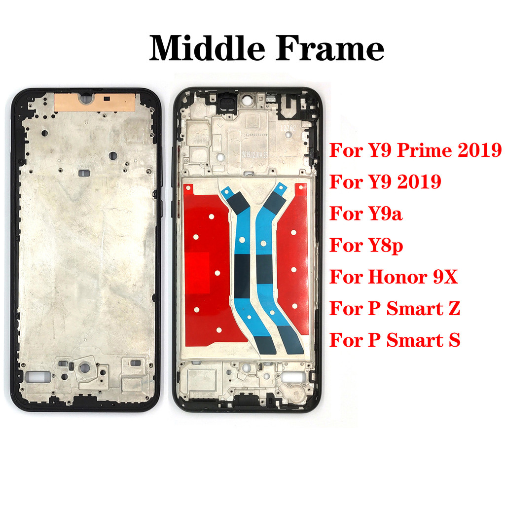 For Huawei Y9 Prime 2019 Y9A Y8P Honor 9X P Smart Z S Middle Frame Rear Housing Front LCD Frame