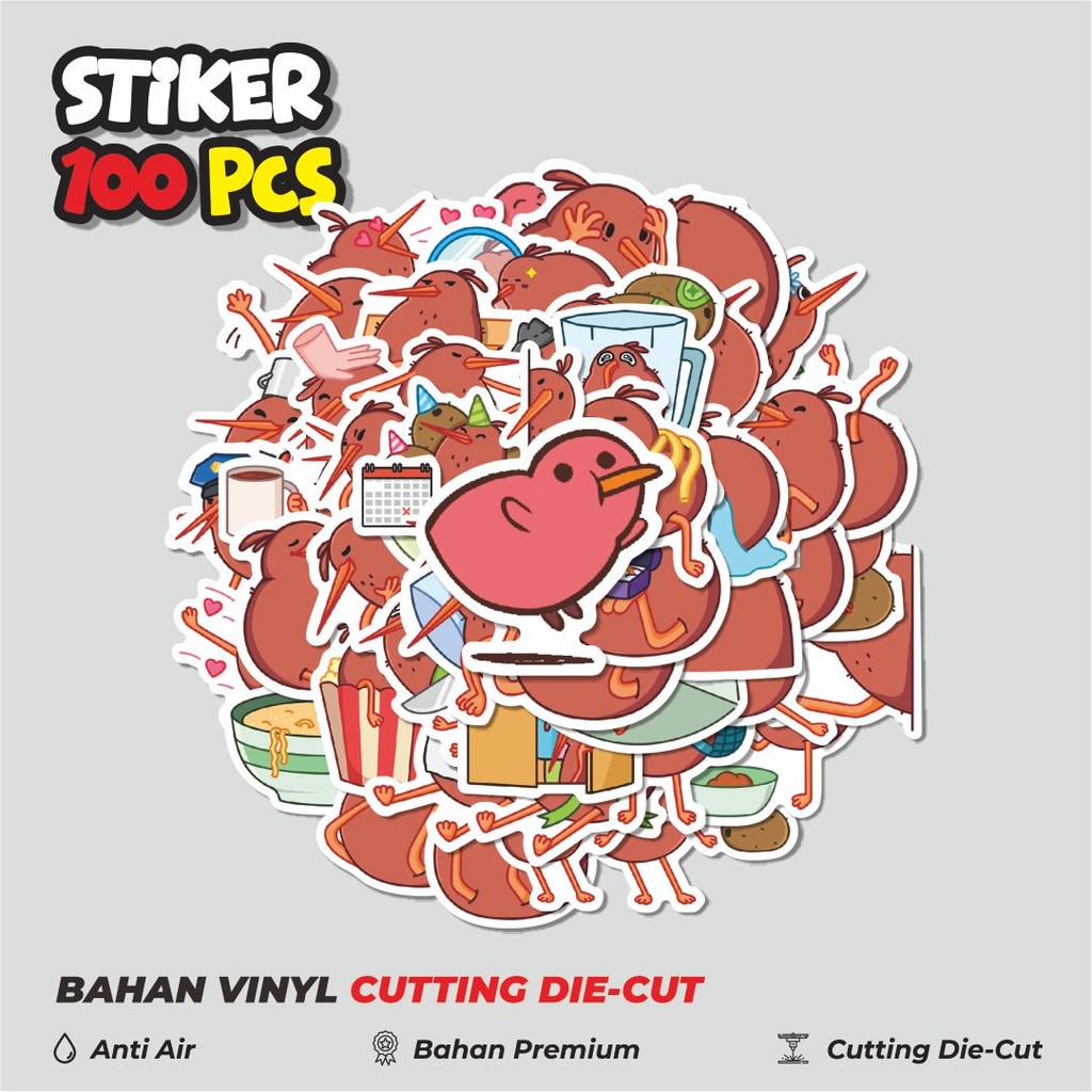 

Terbaru! 50 pcs Stiker Kartun Funny Kiwi Dekorasi Lucu Kreatif untuk Notebook, Skateboard, HP