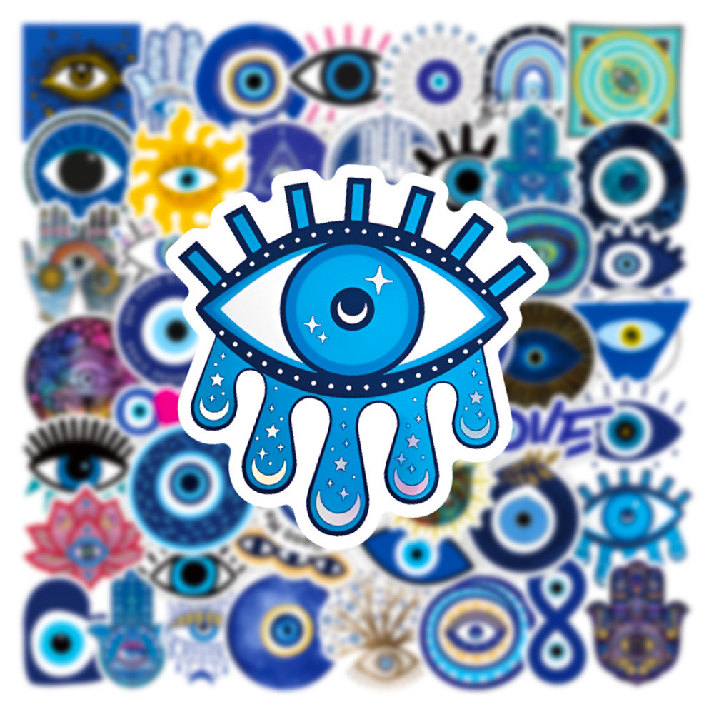 

50pcs Evil Eye Stickers Laptop Computer Pad Car Motorcycle Bicycle Fridge Luggage Cool Mysterious Vinyl Decals Bomb