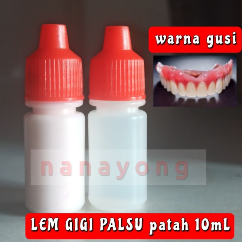Lem Gigi Palsu Patah 10ml + Bubuk 10gr