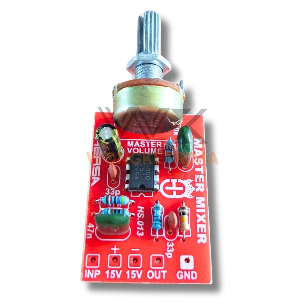 KIT MASTER VOLUME MONO 1 POTOTENSIO PREAMP JRC4558