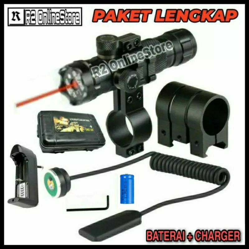 LASER SCOPE SENAPAN NYALA MERAH ANGIN TEMBAK TACTICAL/RED DOT MOUNT AIRSOFT RIFLE CAS PCP SIANG MALA