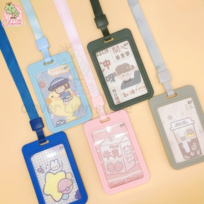 

RNL LANYARD SIMPLE COLOUR id student school card holder kartu gantungan