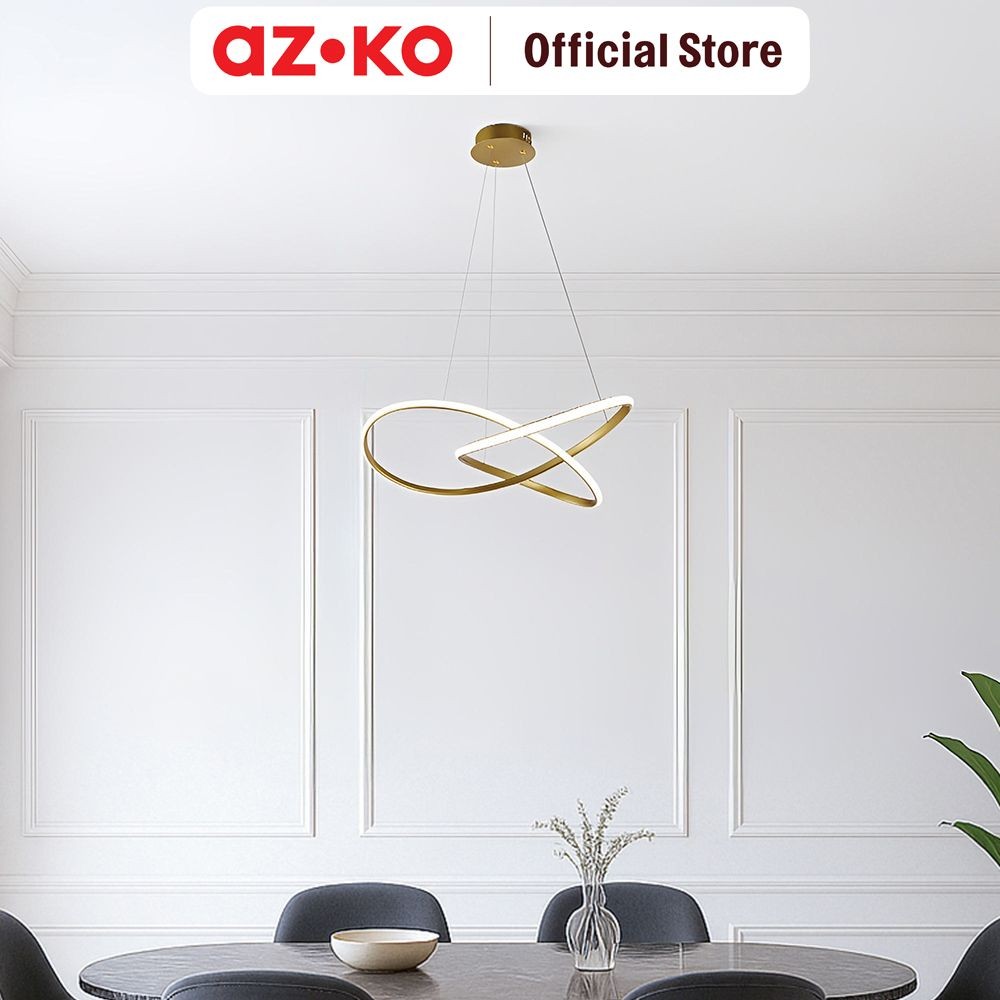 AZKO Eglare Bono Lampu Gantung Hias Led 3cct - Gold Hanging Lamp Decorations Lighting Plafon Light D